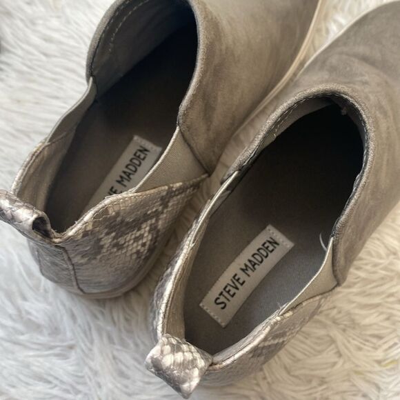 Steve Madden Sz 7 Cayden Women's Wedge High Top Sneaker Gray - Picture 3 of 8